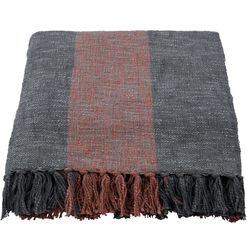 Ponra Tagesdecke 130x180 cm, Rot/Khaki