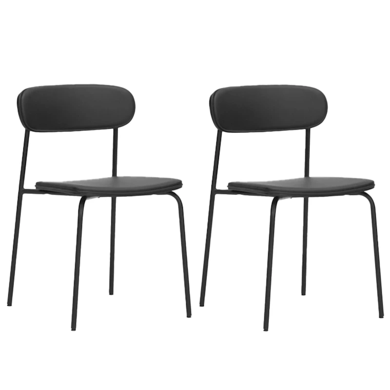 Pova Stuhl 2-er Set, Schwarz
