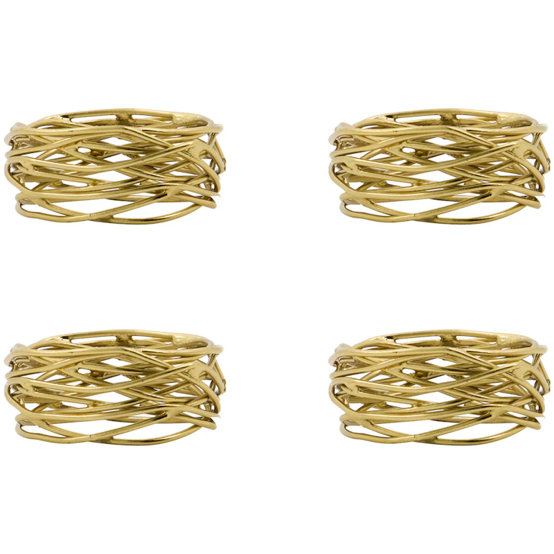 Serviettenring 4-er Set, Golden