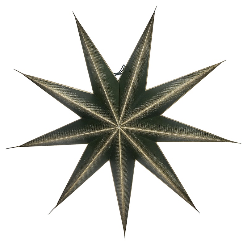 9 Point Stern Ø60cm, Grün/Champagne