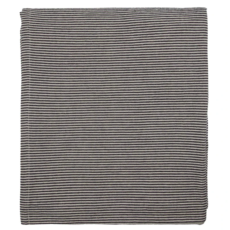 Block Tischdecke 150x260 cm, Schwarz / Sandfarben