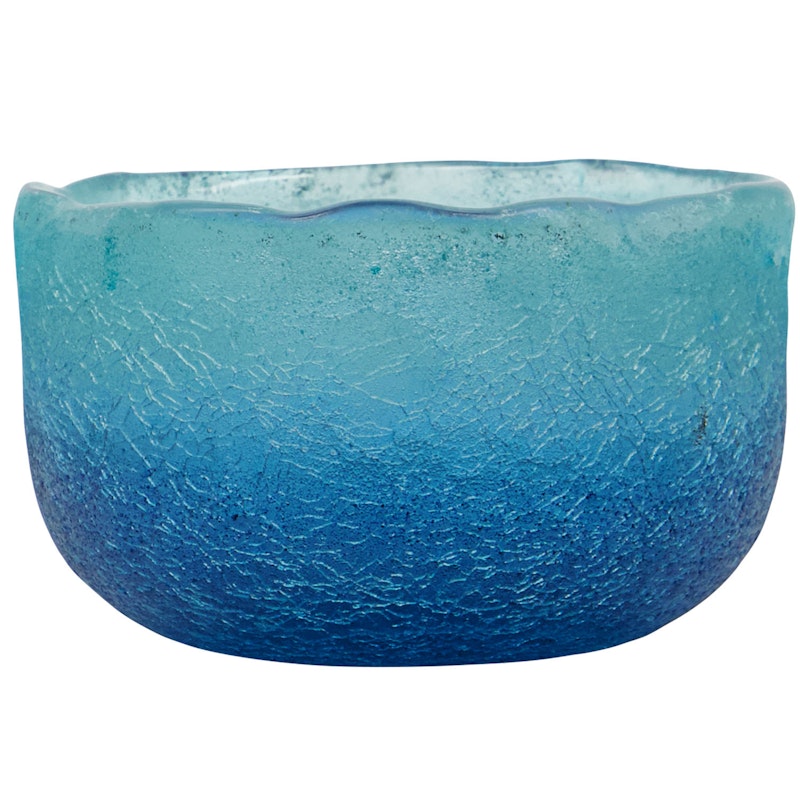 Crackle Teelichthalter, Blau