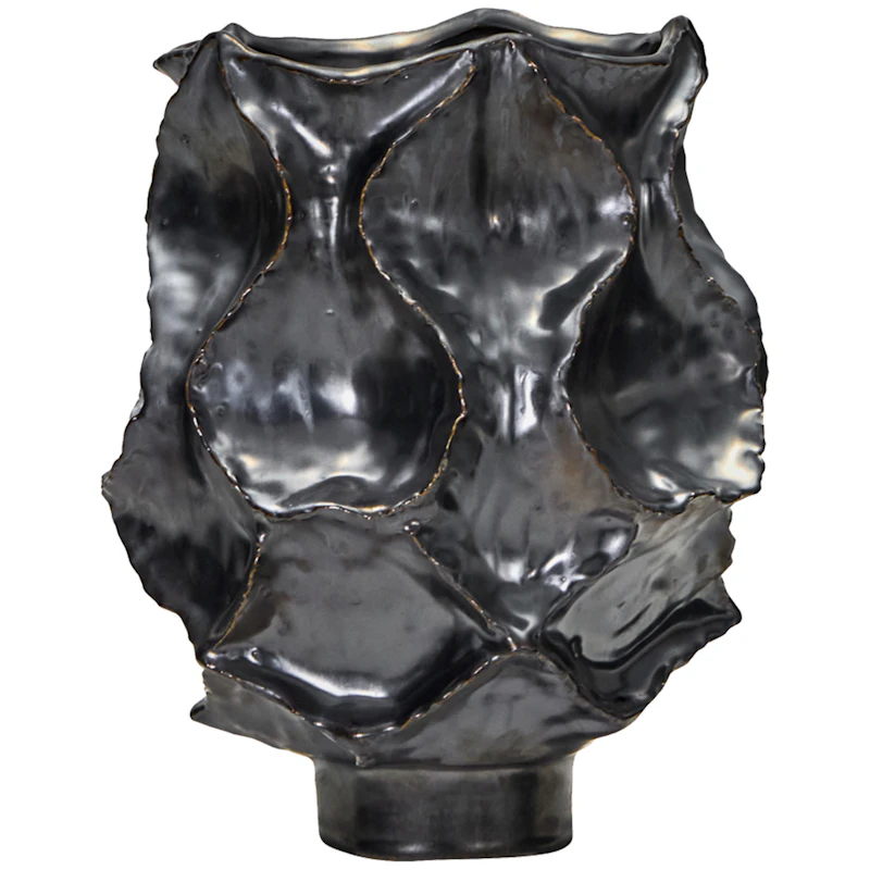 Waves Vase 25 cm, Antique Metallic