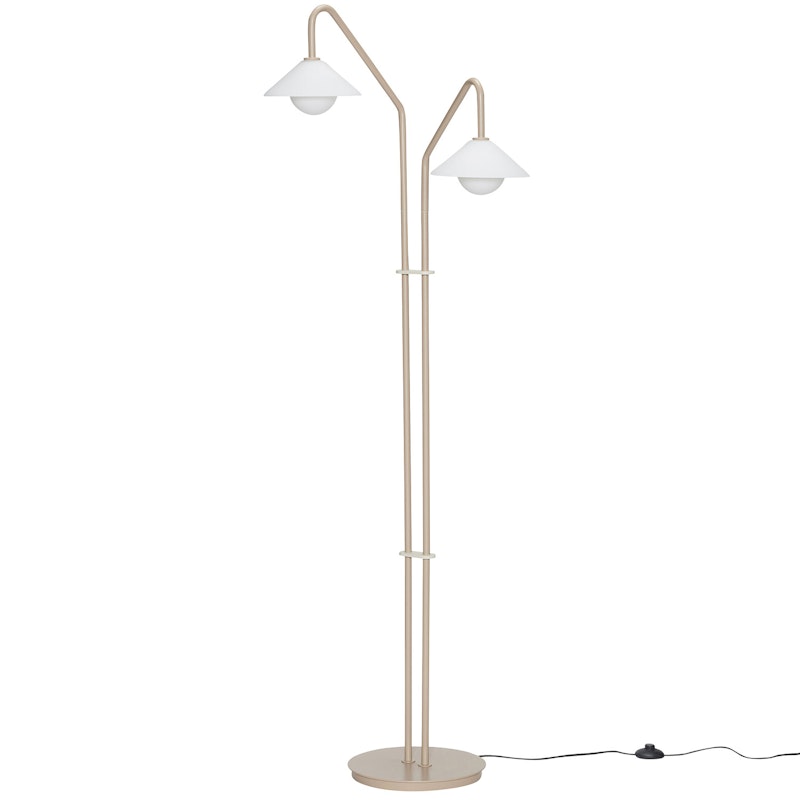 Como Stehlampe, Leinen/Weiß