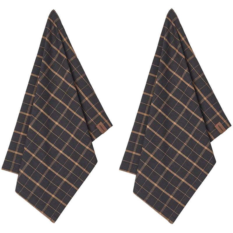 Küchenhandtuch 2-er Set, Brown Plaid