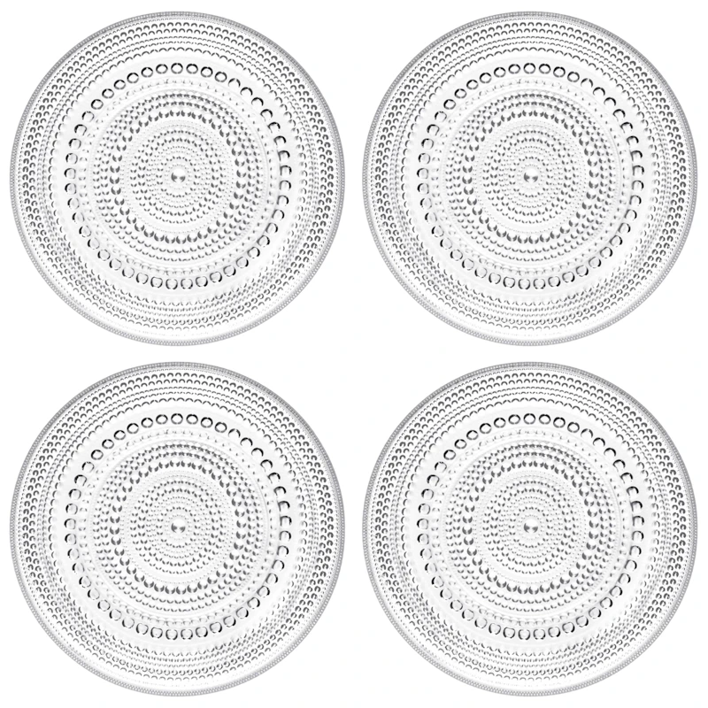 Kastehelmi Beilagenteller 17 cm 4-er Set, Transparent