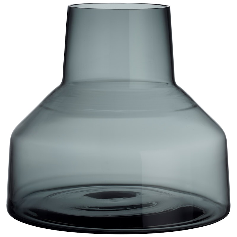 Solare Vase Niedrig 20x22 cm, Stahlgrau