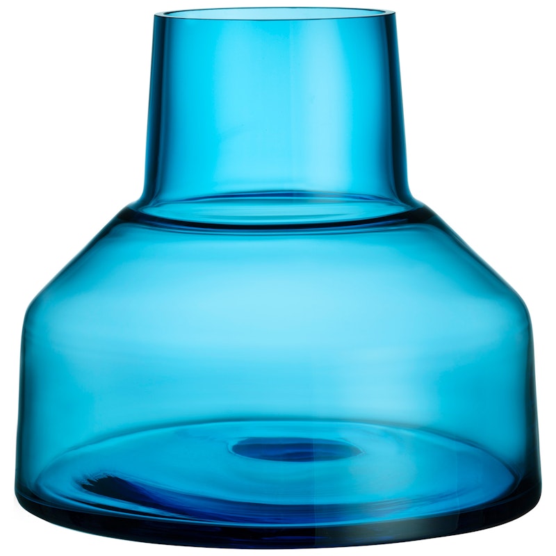 Solare Vase Niedrig 20x22 cm, Electric Blue