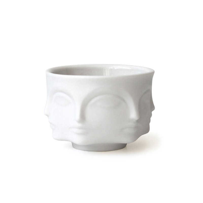 Muse Candle Holder Bowl, Matt White Kerzenhalter Mattweiß