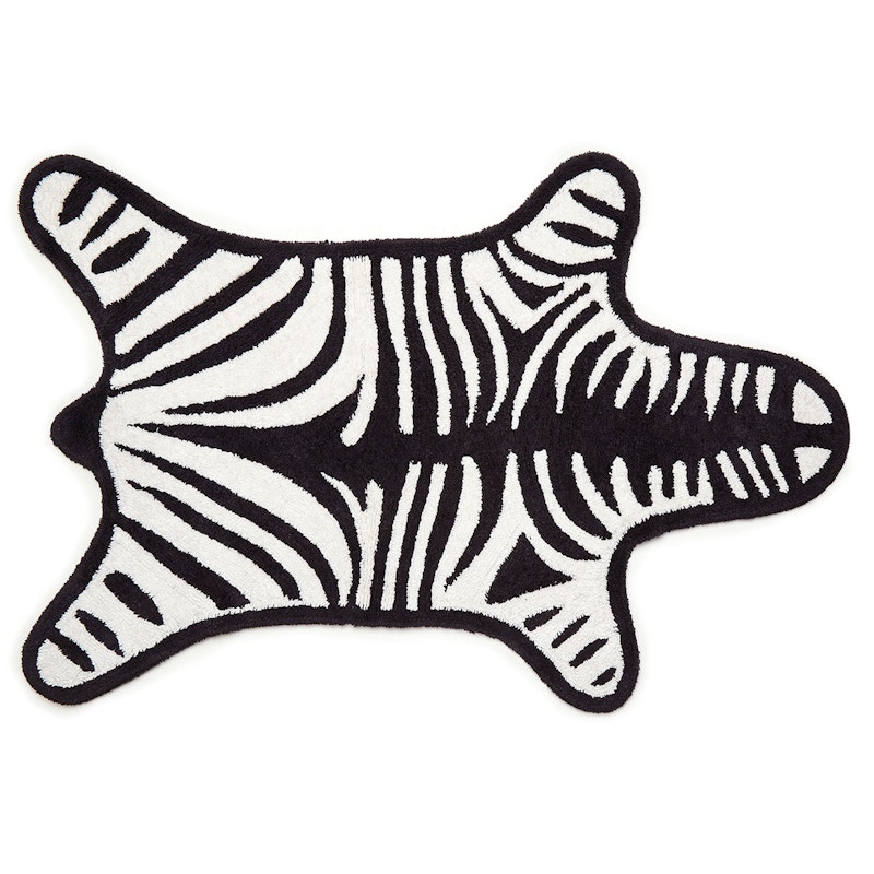 Zebra Badematte 79x112cm, Schwarz/Weiss