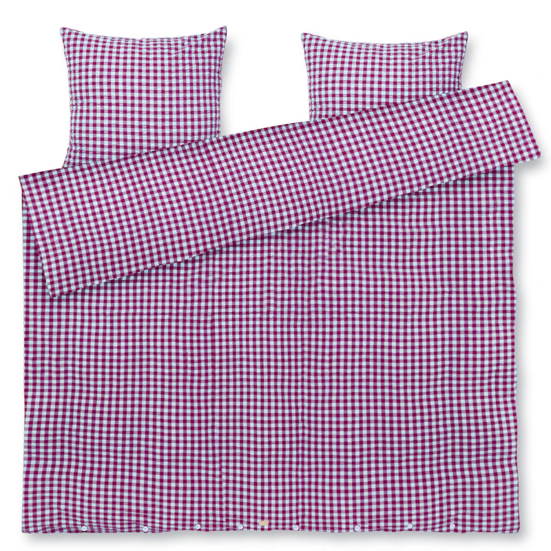 Bæk&Bølge Bettbezug-Set 200x200 + 60x63, Fuchsienfarbig / Minzgrün