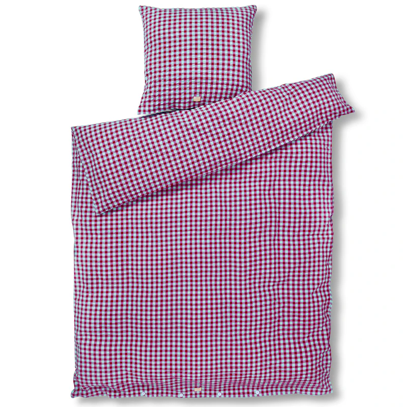 Bæk&Bølge Bettbezug-Set 140x200 + 60x63, Fuchsia / Minzgrün