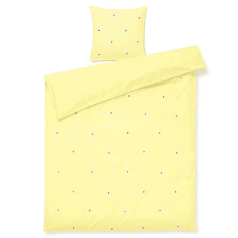 Juna Bettbezug-Set 150x210 cm + 50x60 cm, Gelb