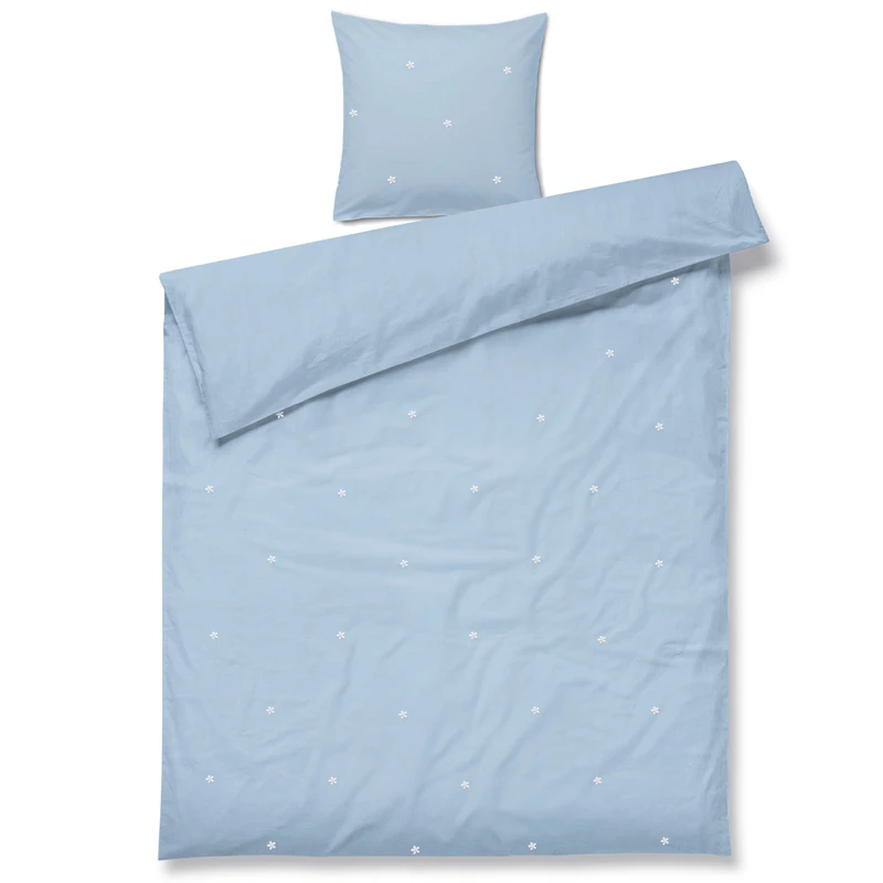 Juna Bettbezug-Set 140x200 + 60x63, Hellblau