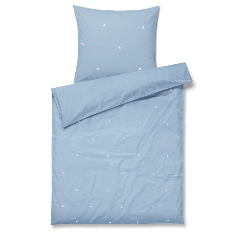 Juna Bettbezug-Set 70x100 cm + 40x45 cm, Hellblau