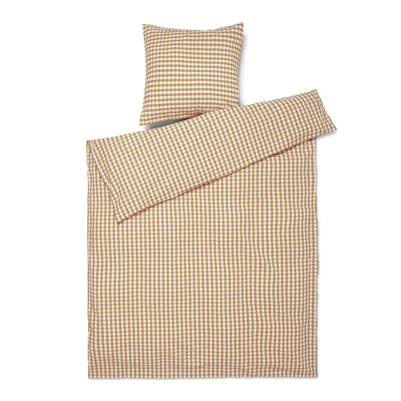 Soft Bettbezug-Set 140x220 cm, Karamell / Altweiß