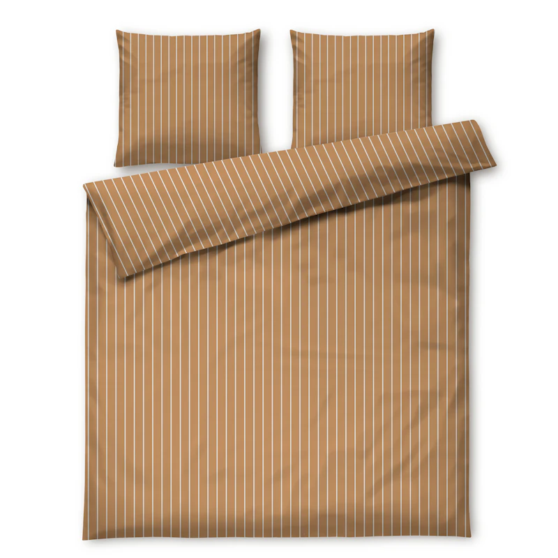 Soft Bettbezug-Set 220x220 cm, Karamell / Altweiß