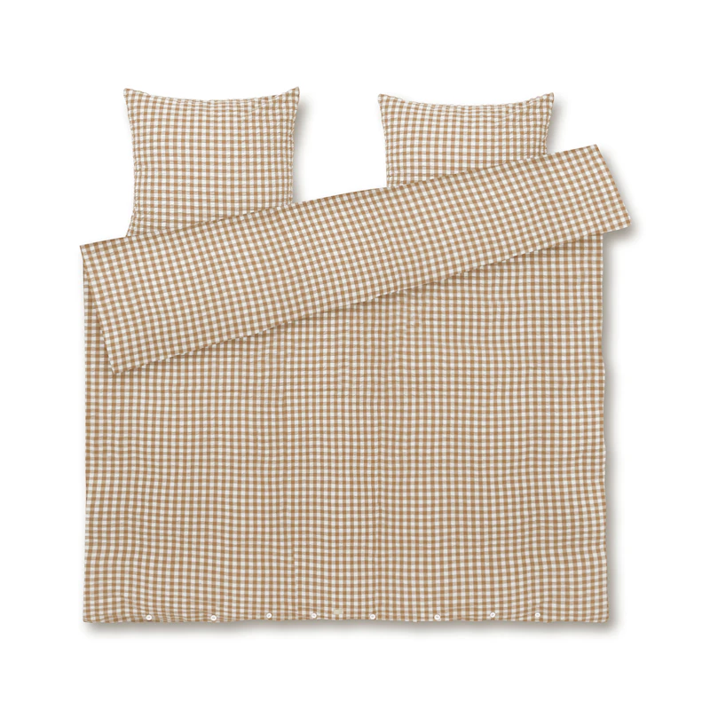 Soft Bettbezug-Set 200x220 cm, Karamell / Altweiß