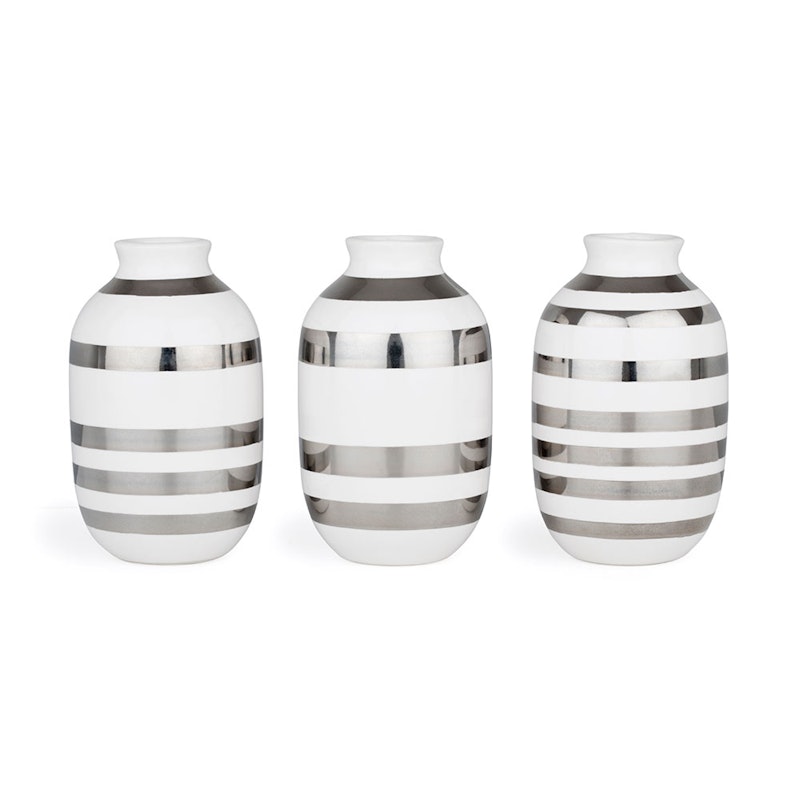 Omaggio Miniaturvase 3er-Pack, Silber