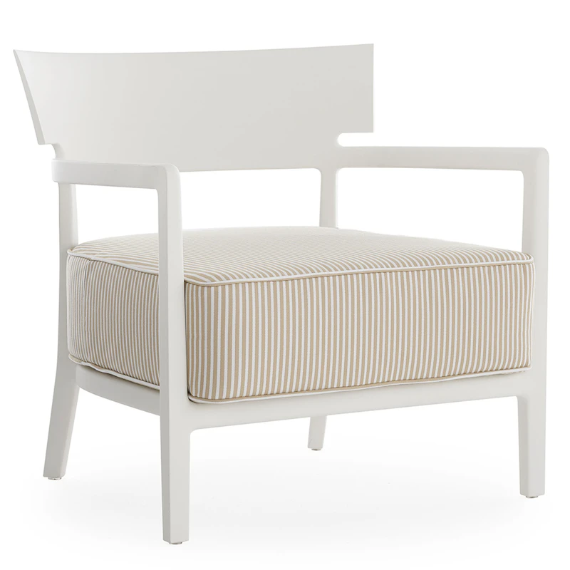 Cara Mat Sessel, Weiß / Beige