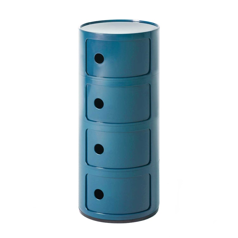 Componibili Classic Aufbewahrung mit 4 Fächern, Blau