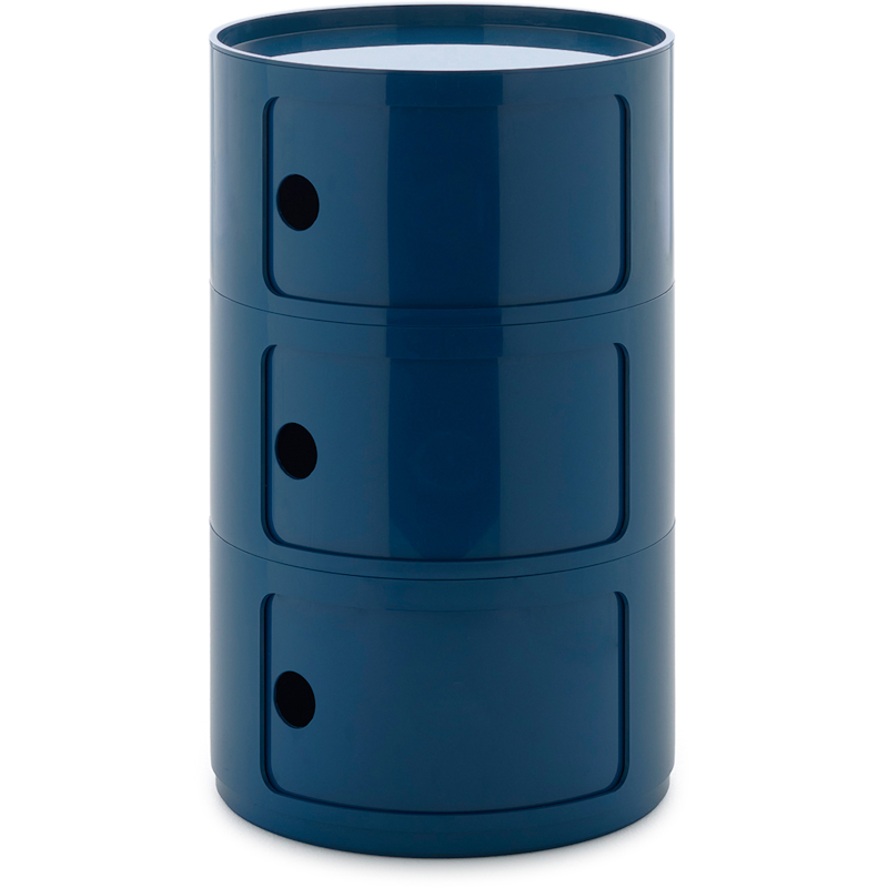 Componibili New Big Aufbewahrung Mit 3 Fächern, Blau