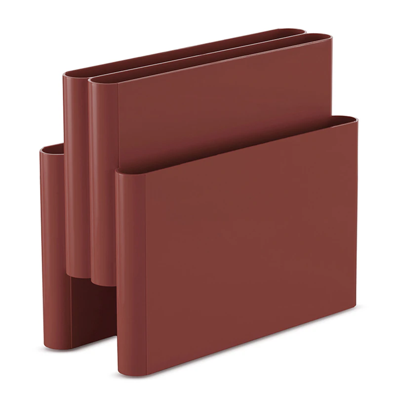 Zeitungsständer, Burgunderrot