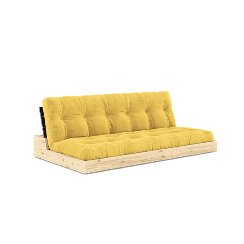 Base Sofa Bed With 5-Layer Mattress Black Night/Honey
