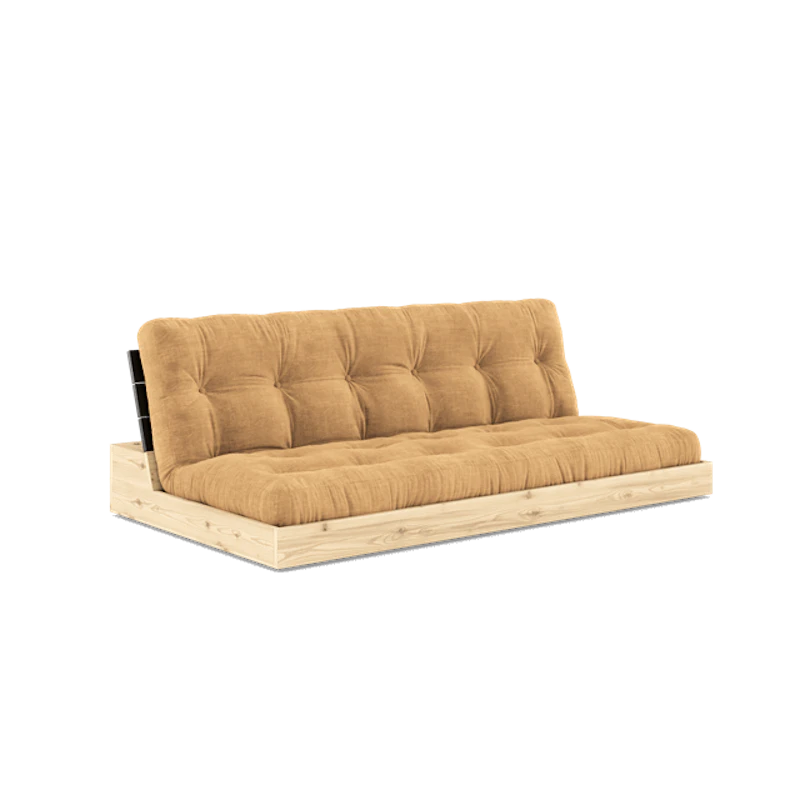 Base Sofa Bed With 5-Layer Mattress Black Night/Fudge Brown