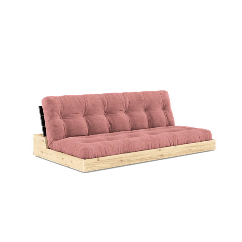 Base Sofa Bed With 5-Layer Mattress Black Night/Sorbet Pink