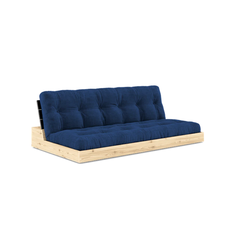 Base Sofa Bed With 5-Layer Mattress Black Night/Royal Blue