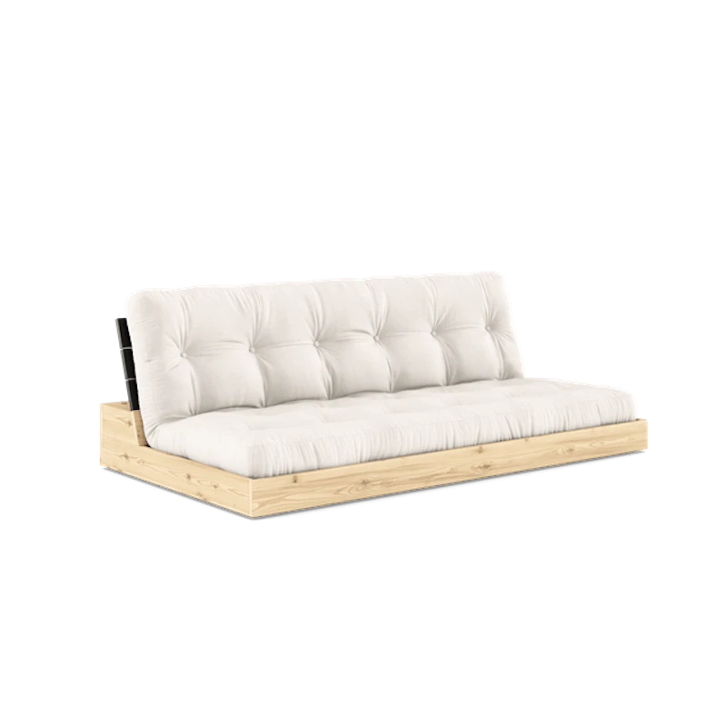 Base Sofa Bed With 5-Layer Mattress Black Night/Natural