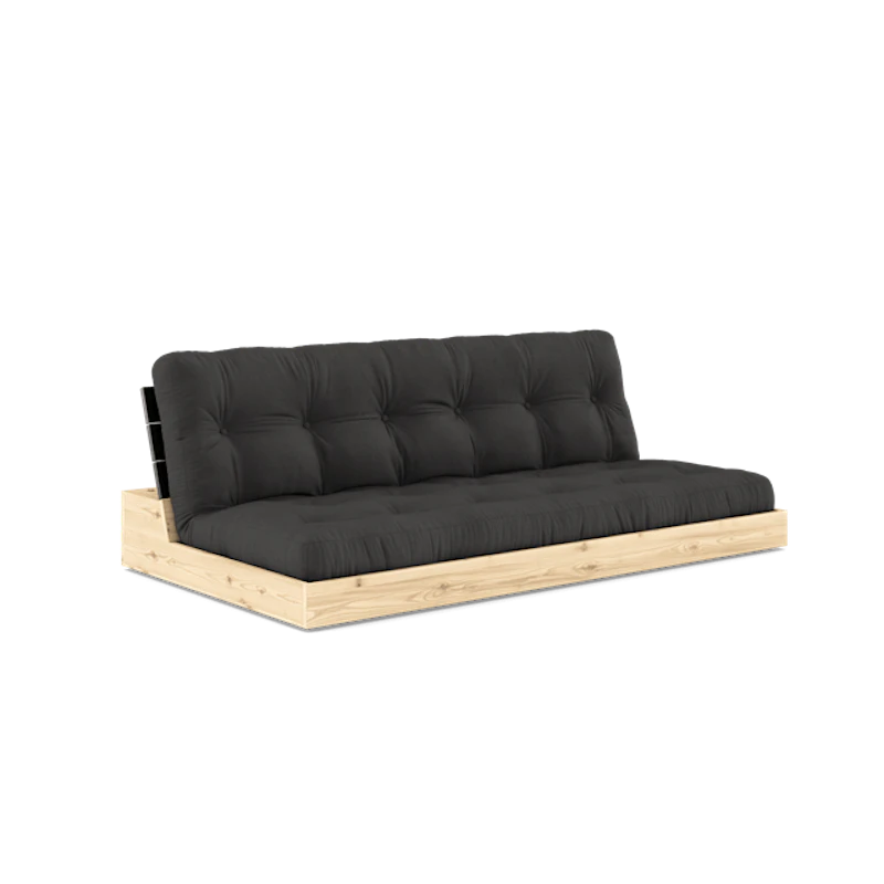 Base Sofa Bed With 5-Layer Mattress Black Night/Dark Grey