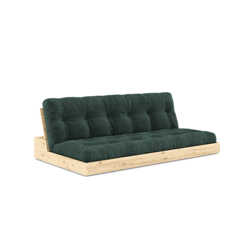 Base Sofa Bed With 5-Layer Mattress Clear/Seaweed