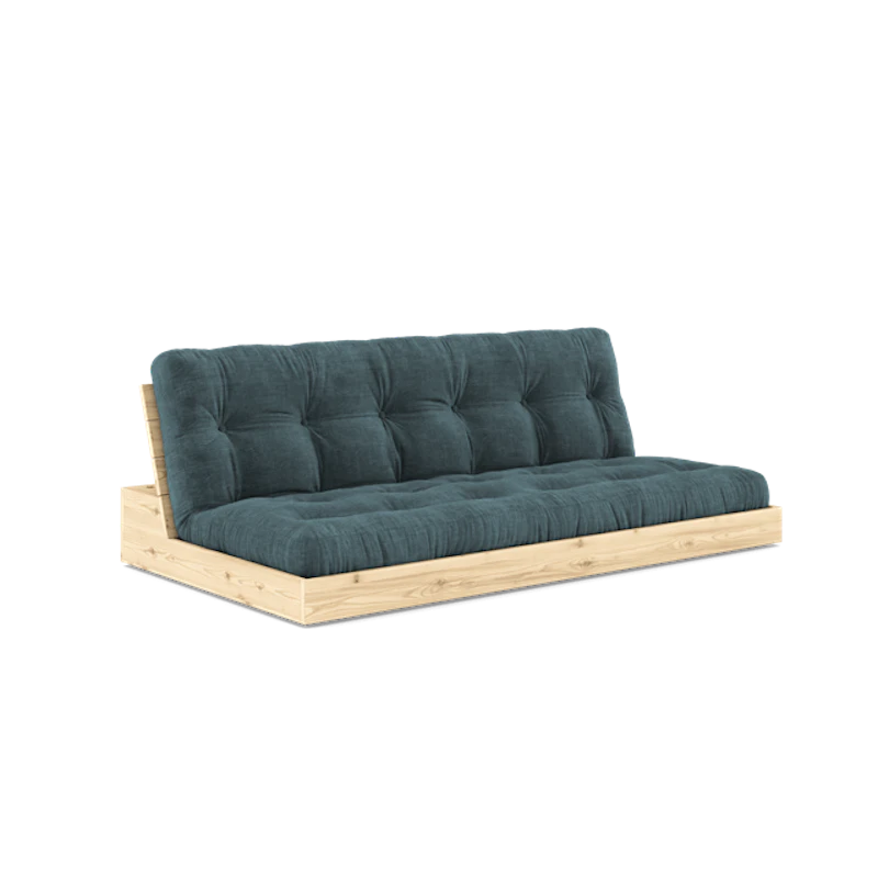Base Sofa Bed With 5-Layer Mattress Clear/Pale Blue