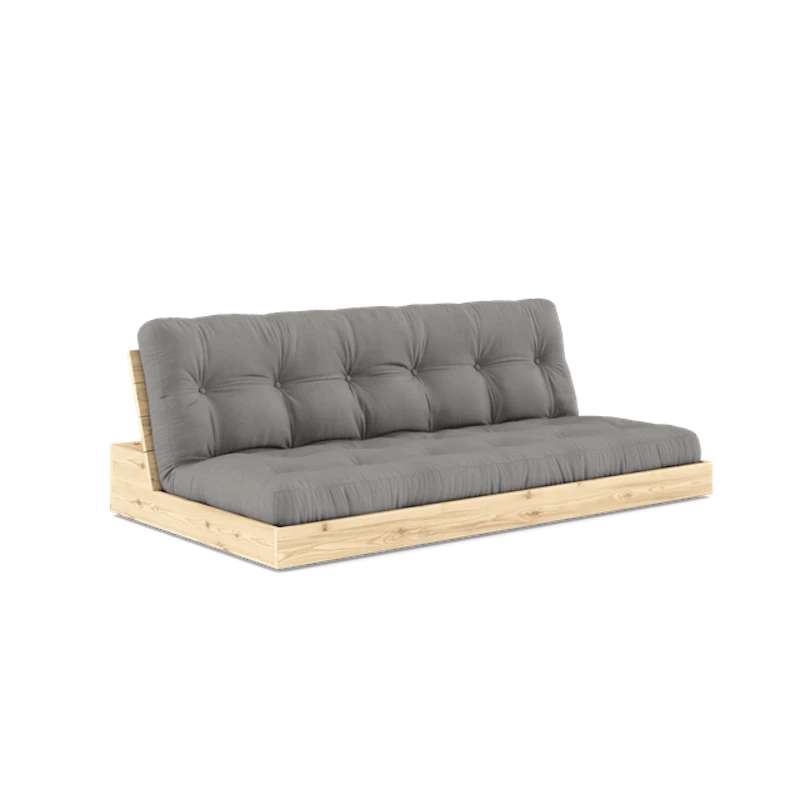 Base Sofa Bed With 5-Layer Mattress Clear/ Gray