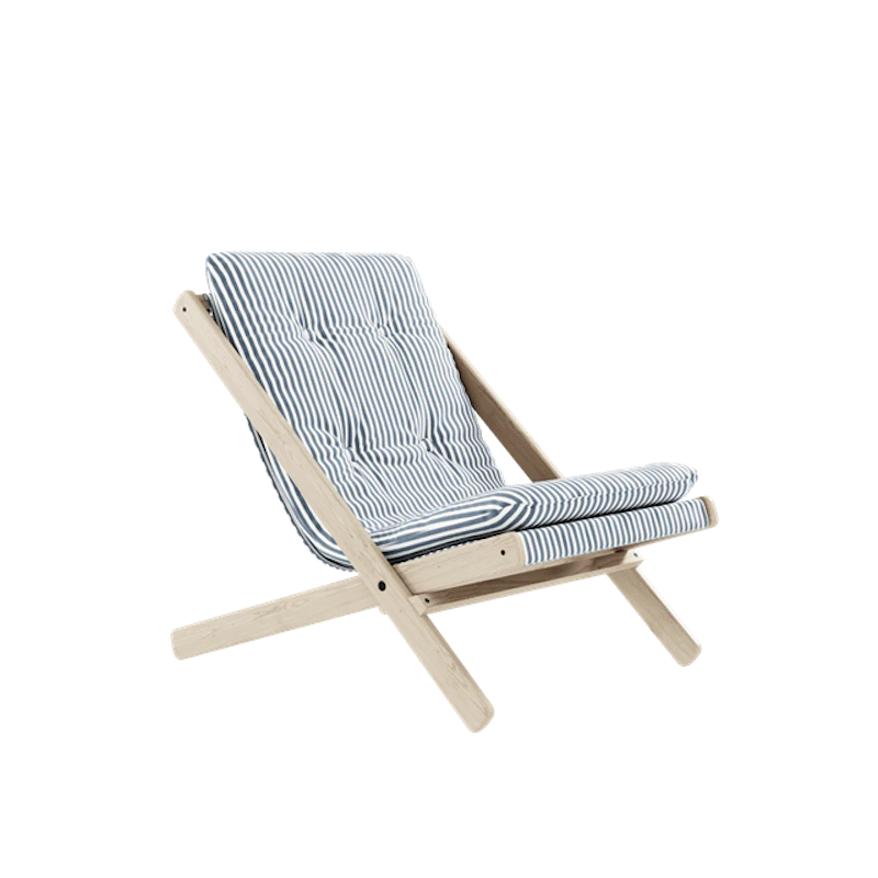 Boogie Armchair with Mattress 611 Beach Blue/Raw Beech