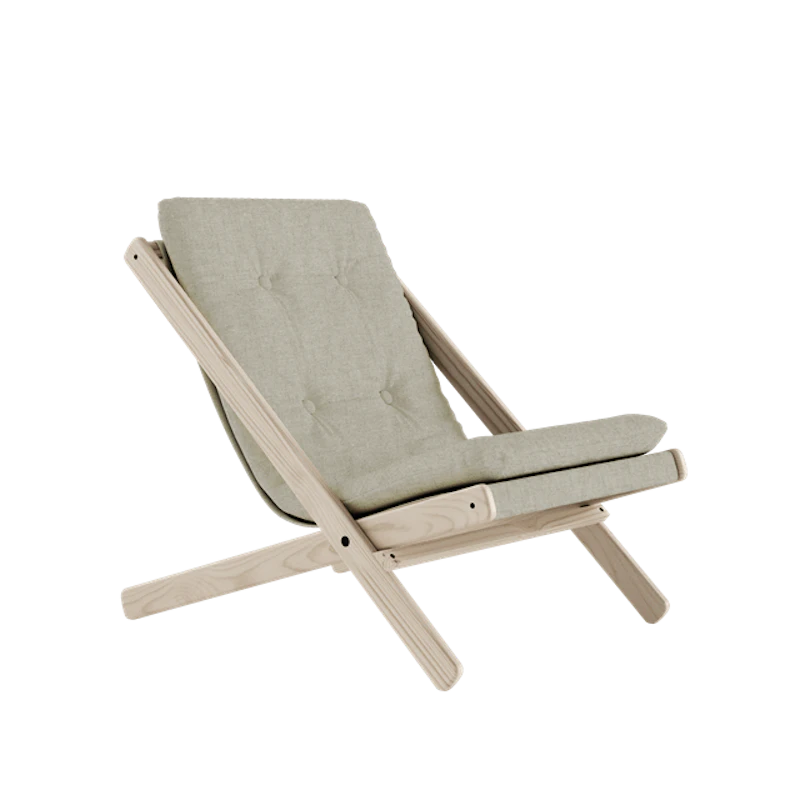 Boogie Armchair M. Mattress 914 Linen/Raw Beech