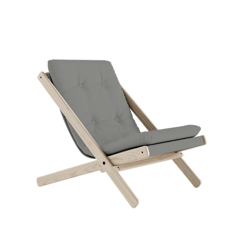 Boogie Armchair M. Mattress 746 Grey/Raw Beech
