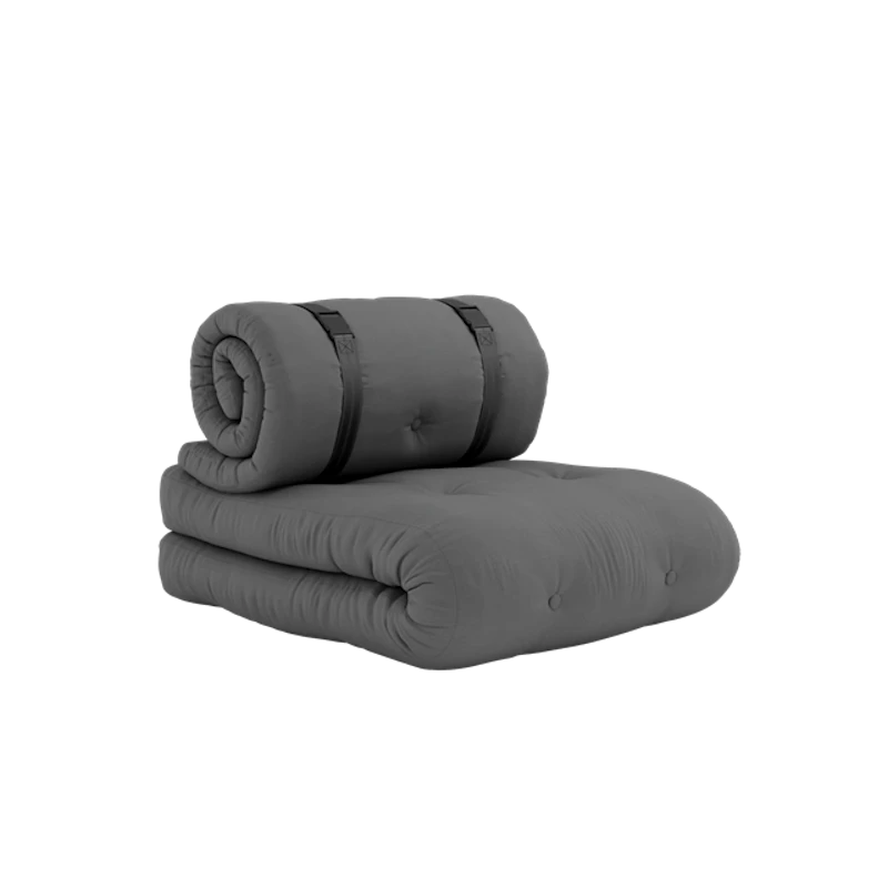 Buckle-Up Armchair M. Mattress & Belt Outdoor 403 Dark Grey/ Black