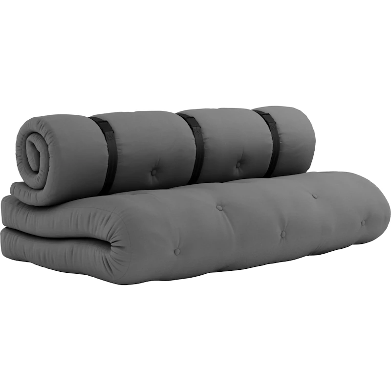 Buckle-Up Sofa Mit Gürtel Im Freien Nutzbar, Dunkelgrau / Schwarz