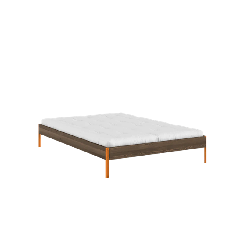 Core Bed Frame 140x200 Carob Brown/Solar Orange