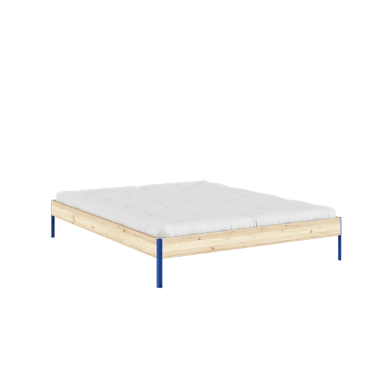 Core Bed Frame 160x200 Raw/Vivid Blue