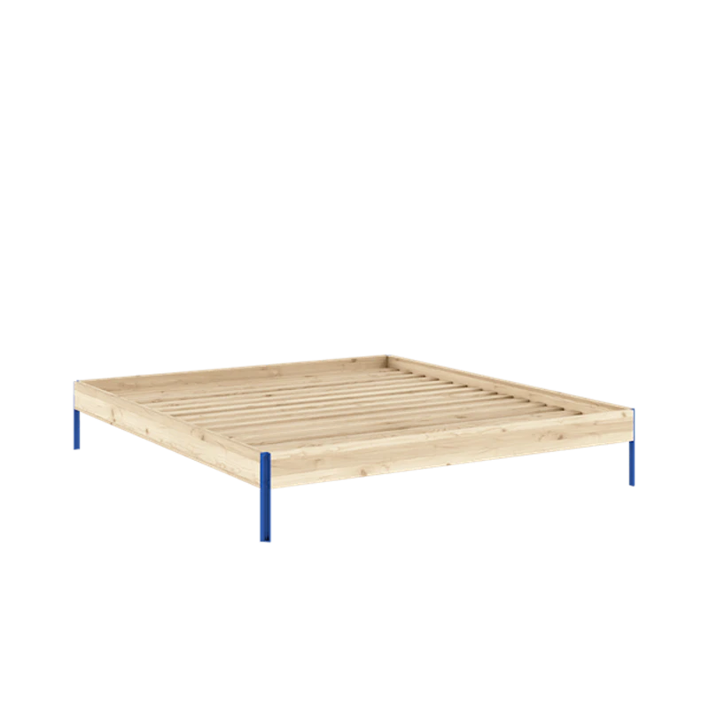 Core Bed Frame 180x200 Raw/Vivid Blue