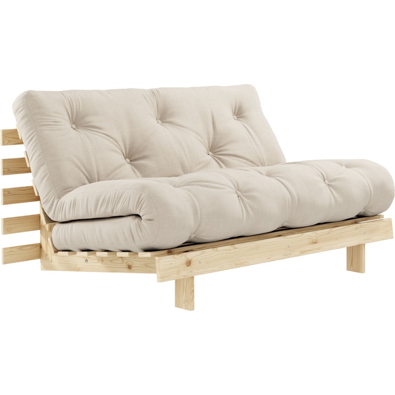 Roots 140 Bettsofa Mit Matratze, Raw / Beige