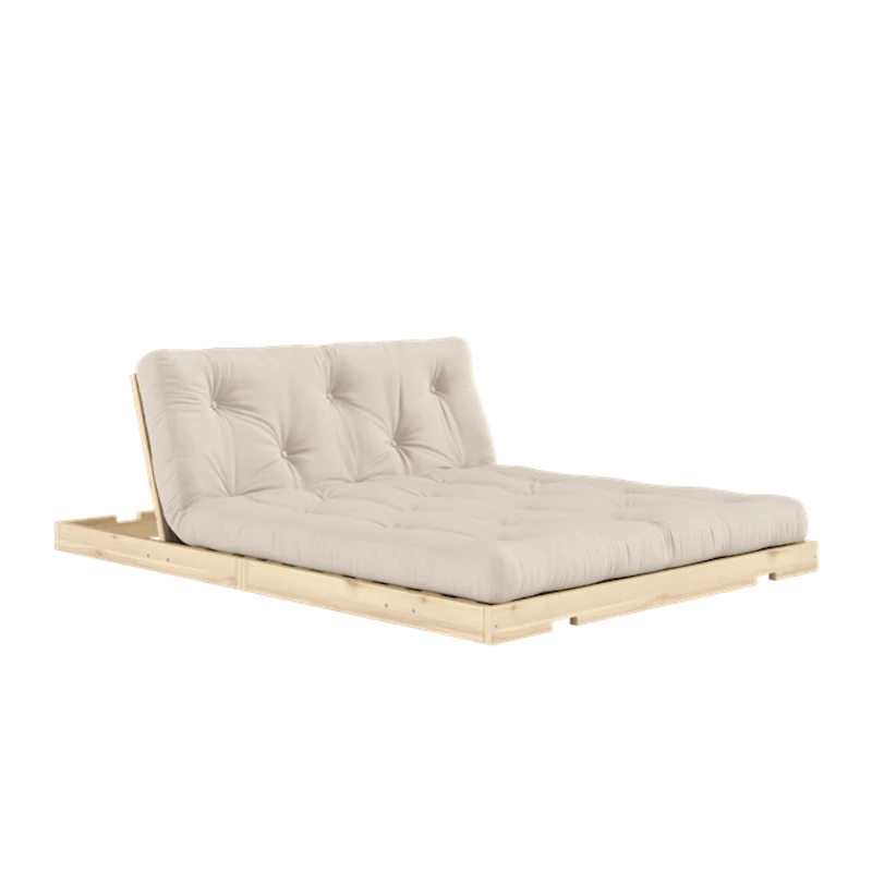 Flip Sofa Bed With Mattress 140x200 Beige/Raw