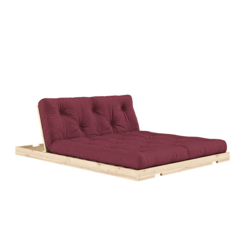 Flip Sofa Bed With Mattress 140x200 Bordeaux/Raw