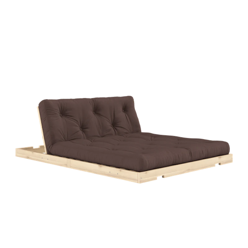 Flip Sofa Bed With Mattress 140x200 Brown/Raw