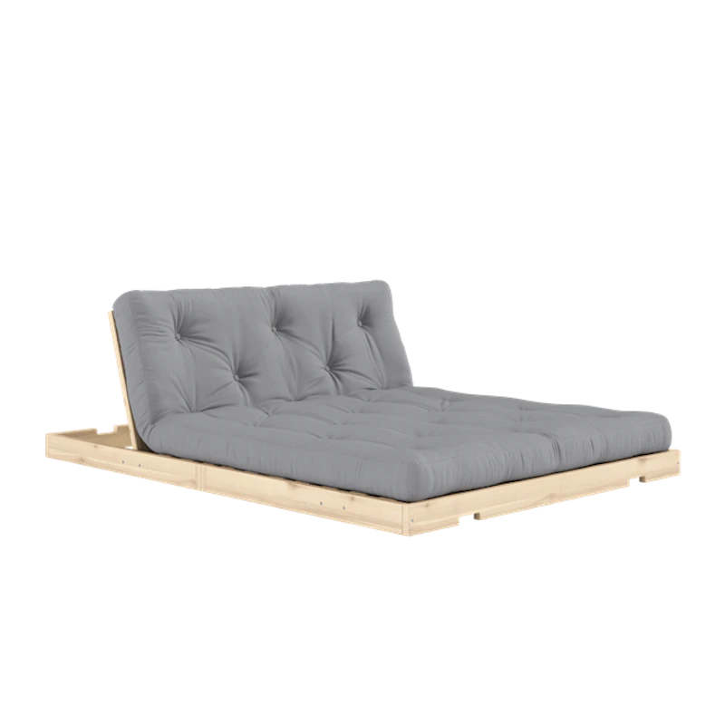 Flip Sofa Bed With Mattress 140x200 Gray/Raw