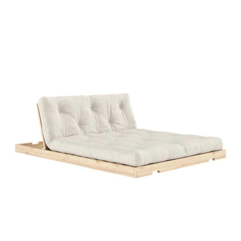 Flip Sofa Bed With Mattress 140x200 Linen/Raw